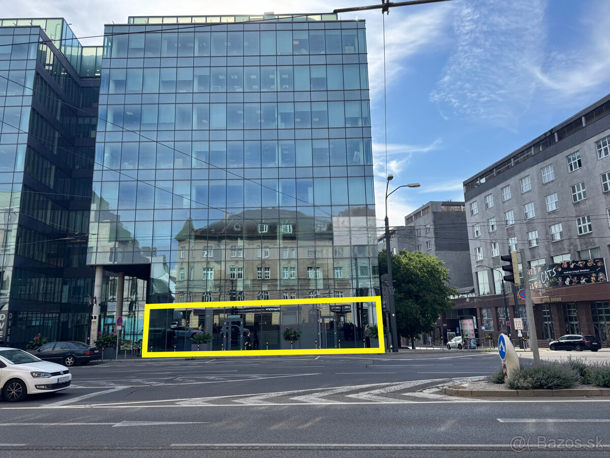 Prenájom rožného prízemného obchodného priestoru 241 m2 na p - 3