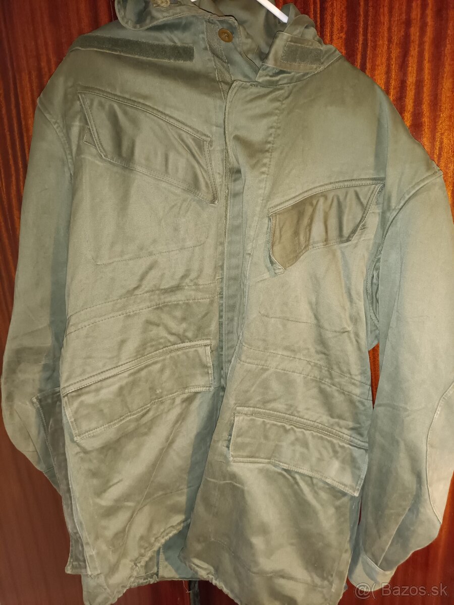 Poľná bunda s kapucňou M64 zelená Belgicko original - 3