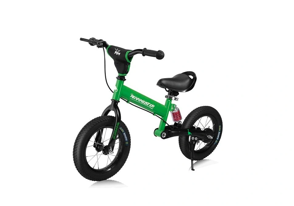 Detské odrážadlo s odpružením zelené alebo ružové - 3