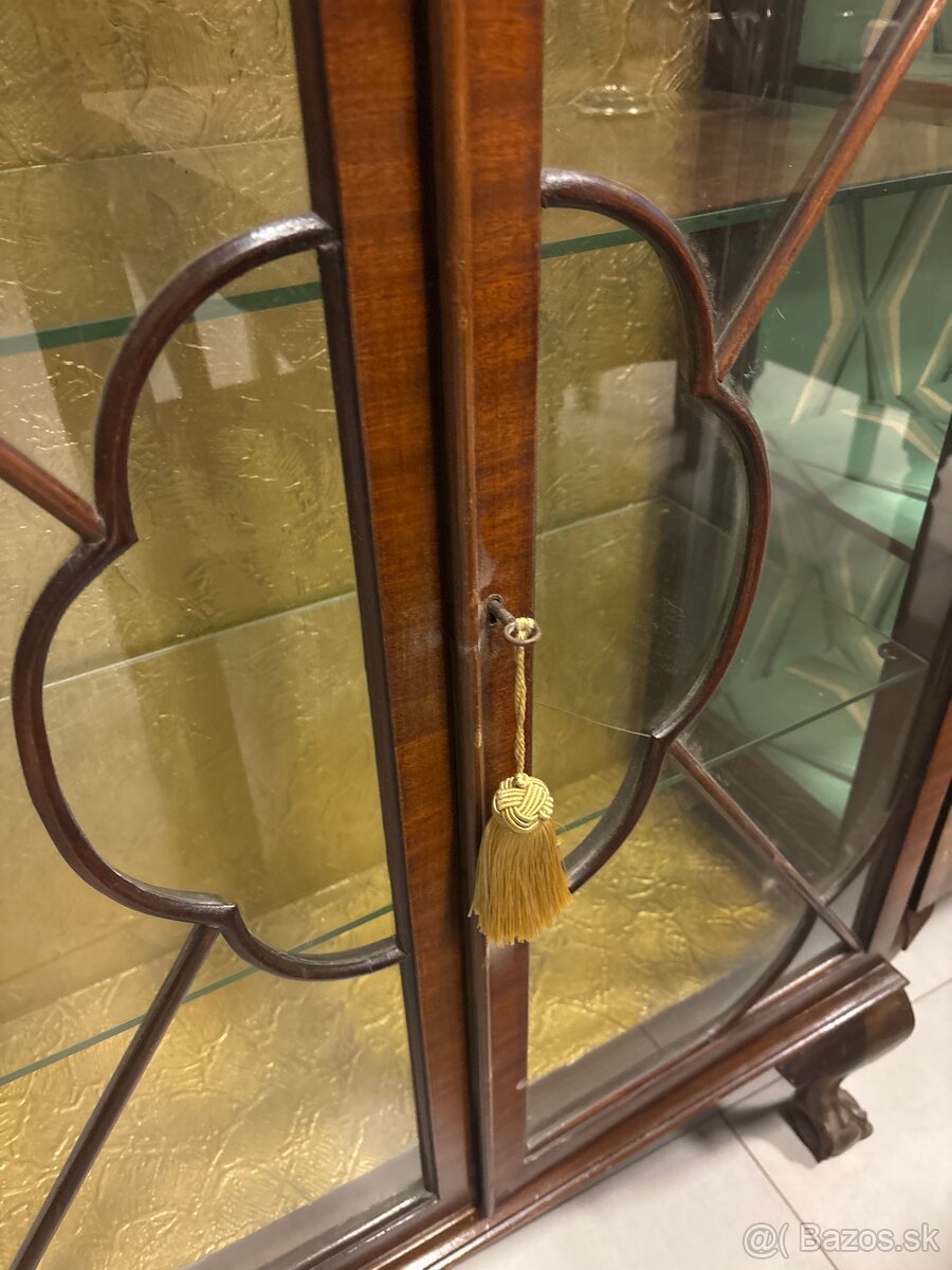 Anglická vitrína Chippendale / Queen Anne - 3
