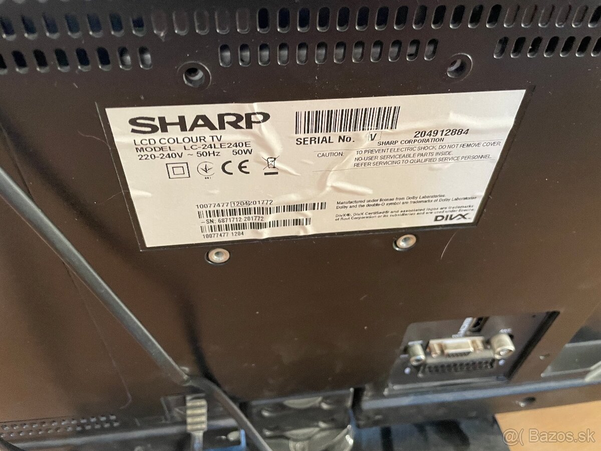 Monitor COLOUR TV SHARP TV SHARP LC-24LE240E na suciastky - 3
