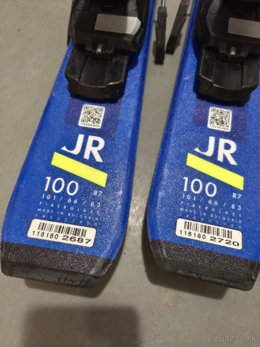 Detske lyze Salomon S/Race Jr S + C5 J75 Bl 100 + palicky - 3