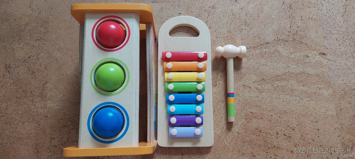 Drevená zatĺkačka s xylofónom - 3