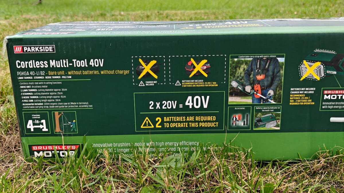 Parkside • aku záhradné kombinované náradie PGKGA 40-Li B2 - 3