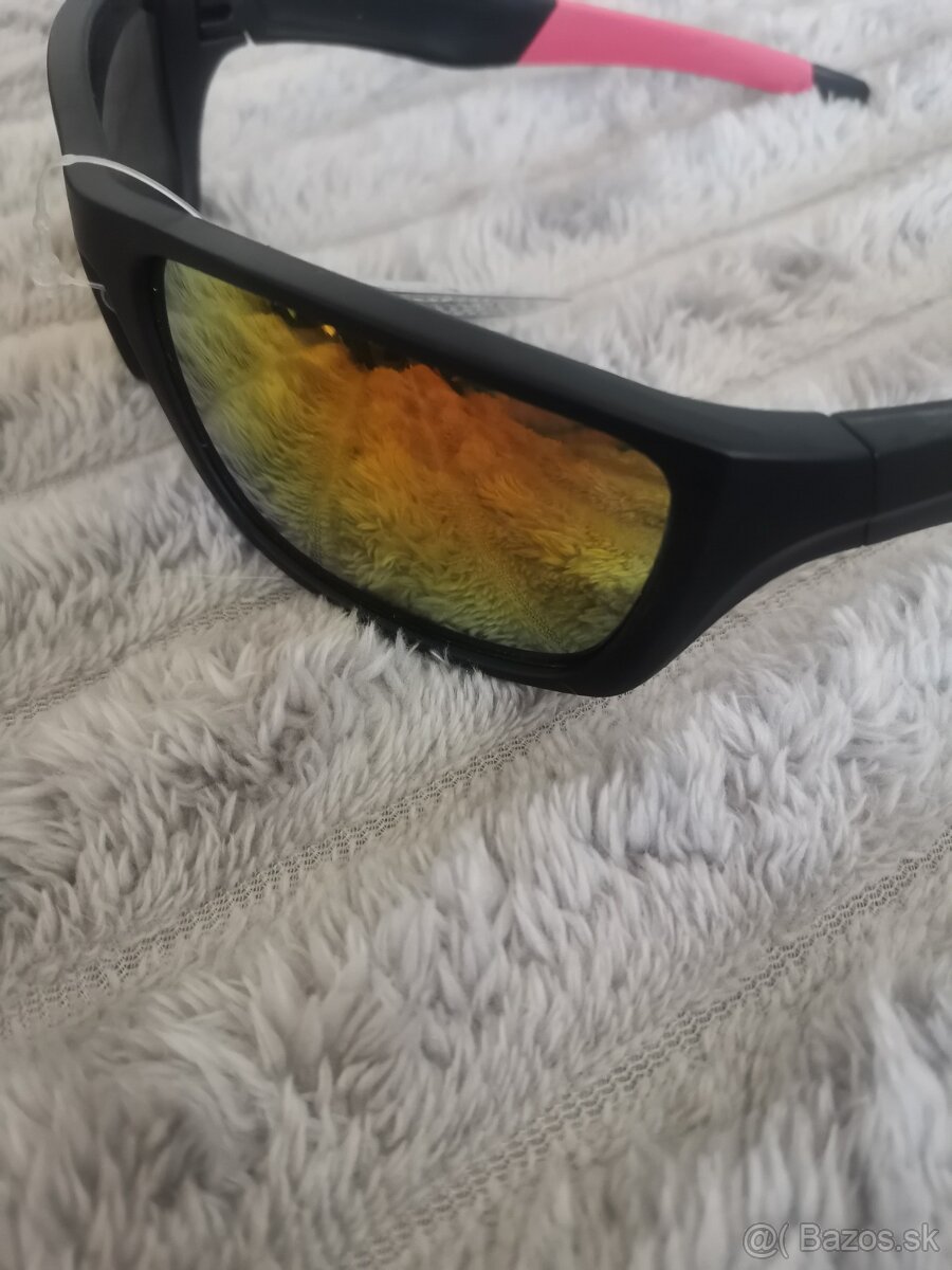 Slnečné zrkadlove okuliare žlto červená farba - 3