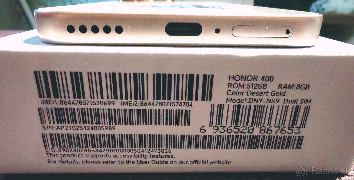 predám Honor 400 8GB/512GB - 3