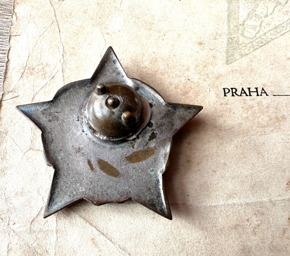 čs. odznak partyzán s dekretem o udělení - 3