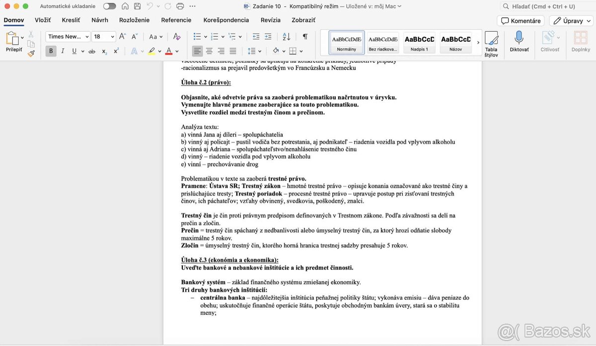 Maturitné otázky - občianska náuka - 3