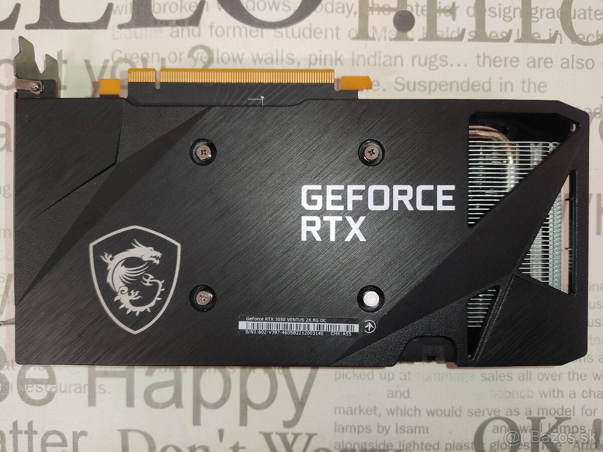 MSI Ventus 2X OC NVidia RTX 3050 8GB GDDR6 - 3