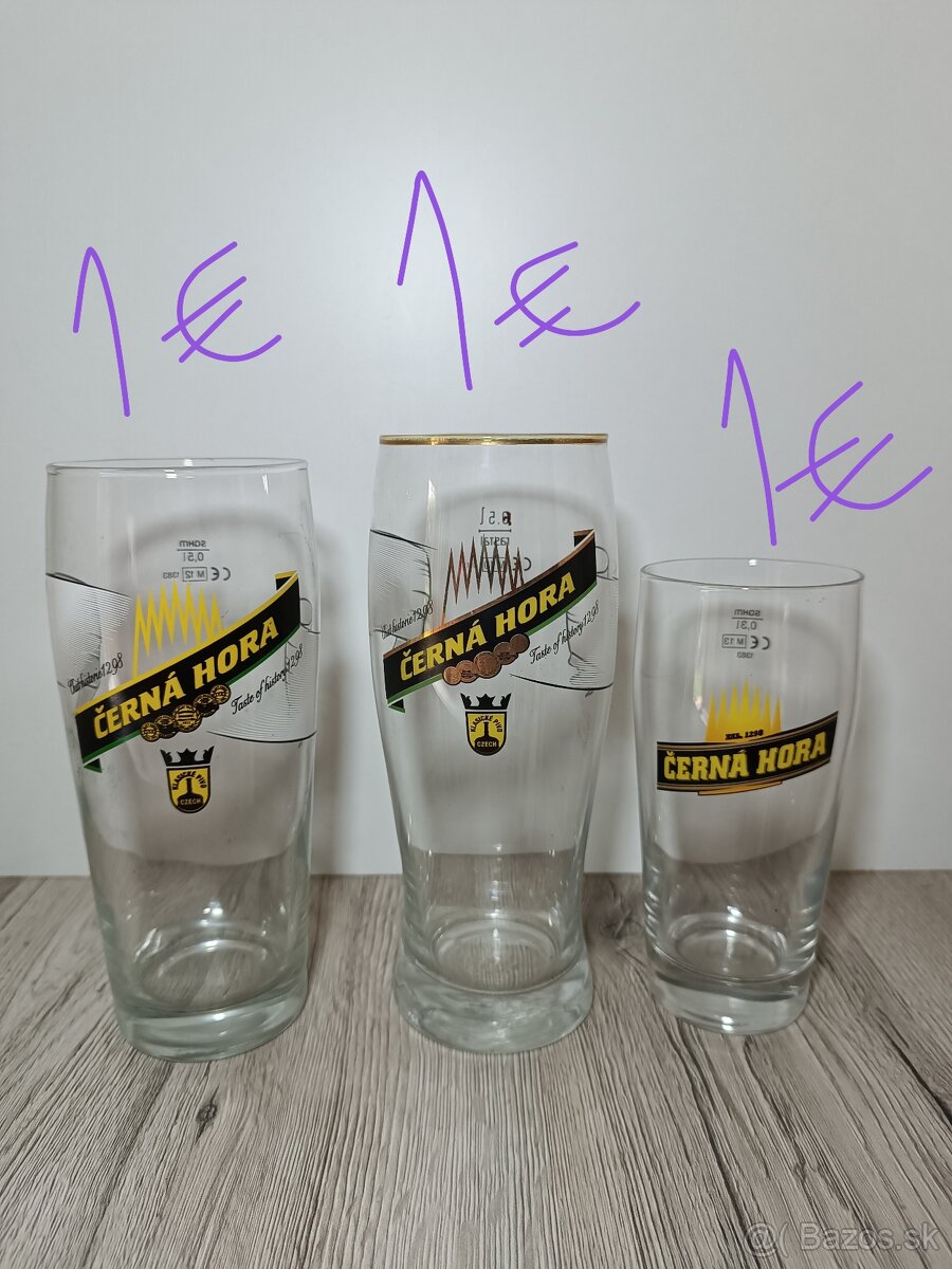 České pivové poháre 2 - 3