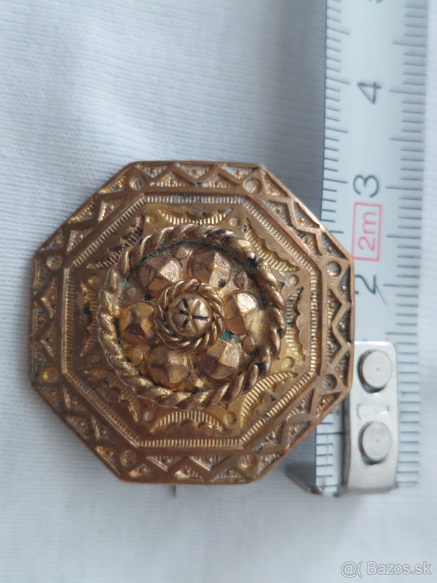 Starozitna pozlatena brosna - 3