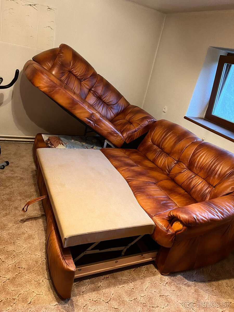 Kožená sedačka a kreslo - 3