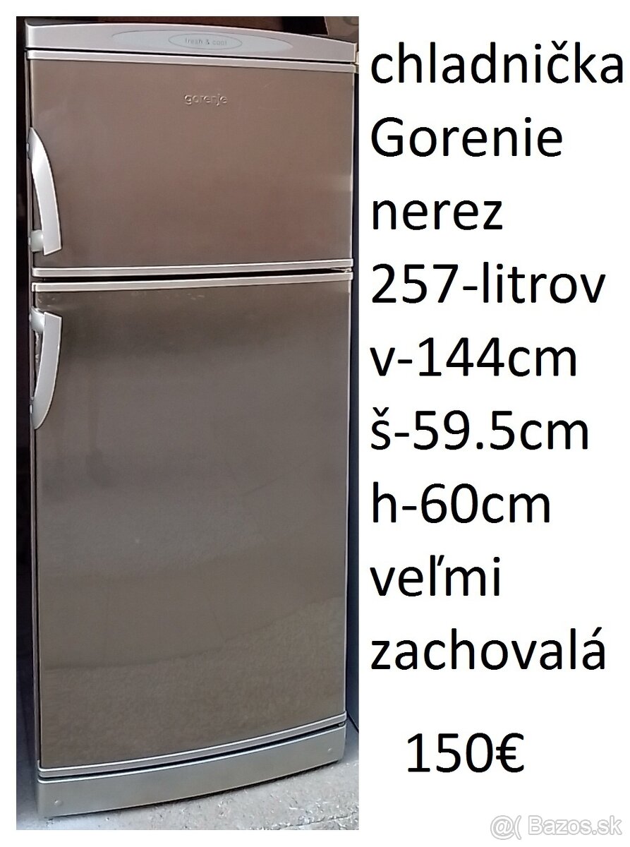 predám chladničku s mrazničkou-nerez aj bielu. - 3