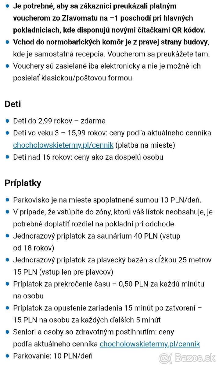 Predam 1 voucher - celodenny OPEN do Chochlowskie termy - 3