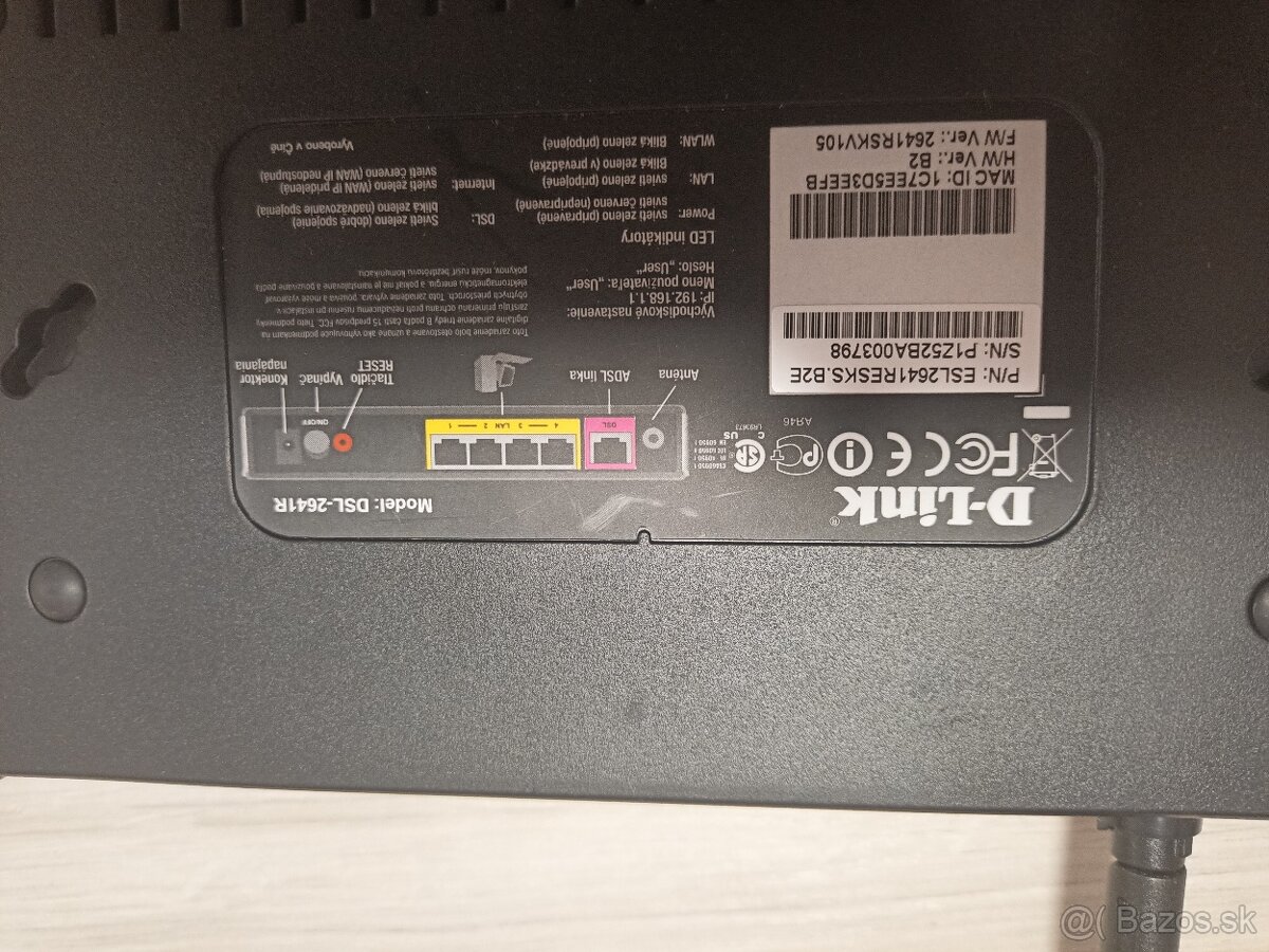 wifi router D-link DSL -2641R - 3