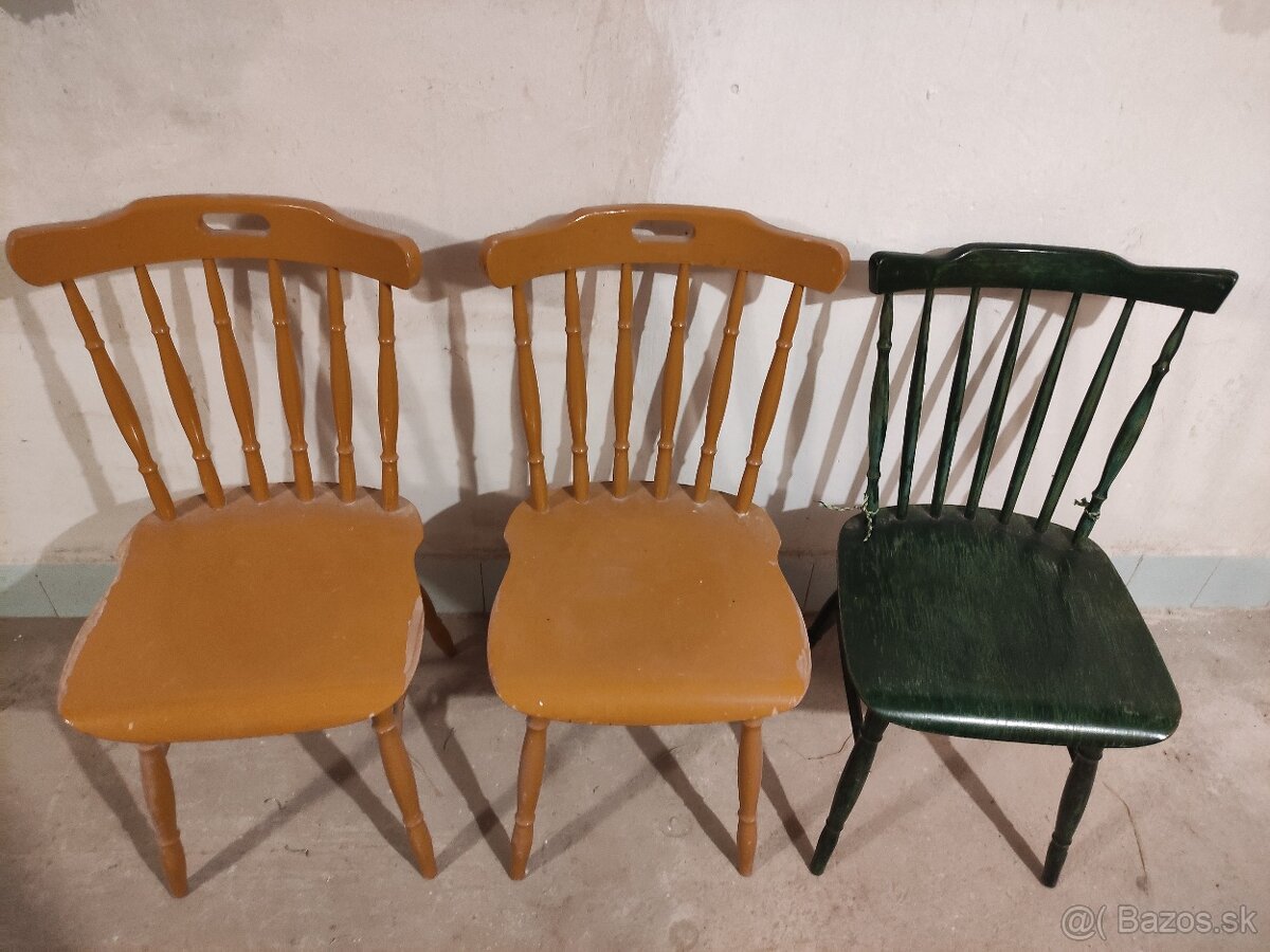 Drevené stoličky (15€ za všetky) - 3