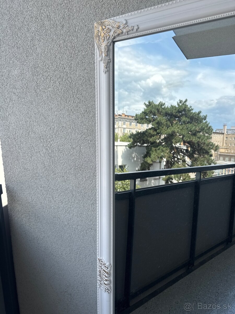 white mirror with gold details - 3