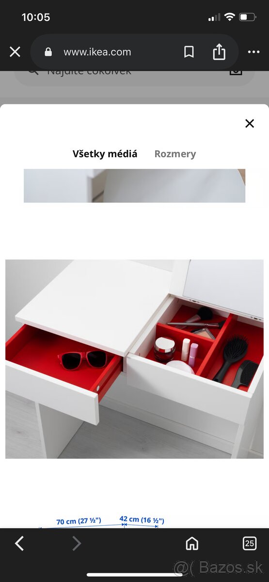 Kozmetický stolík BRIMNES - Ikea - 3