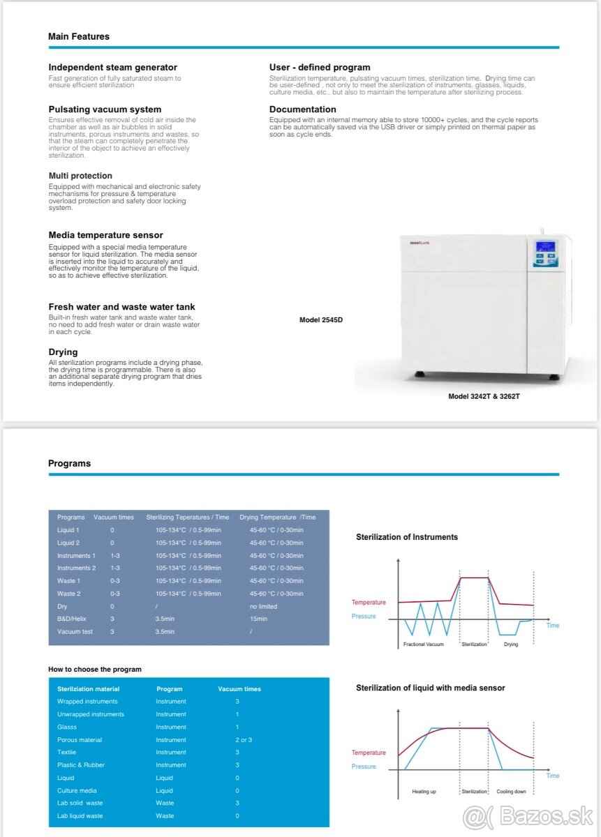 predám parný sterilizátor - autokláv - 3