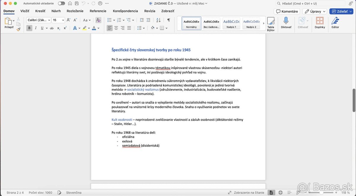 Maturitné otázky - slovenský jazyk a literatúra - 3