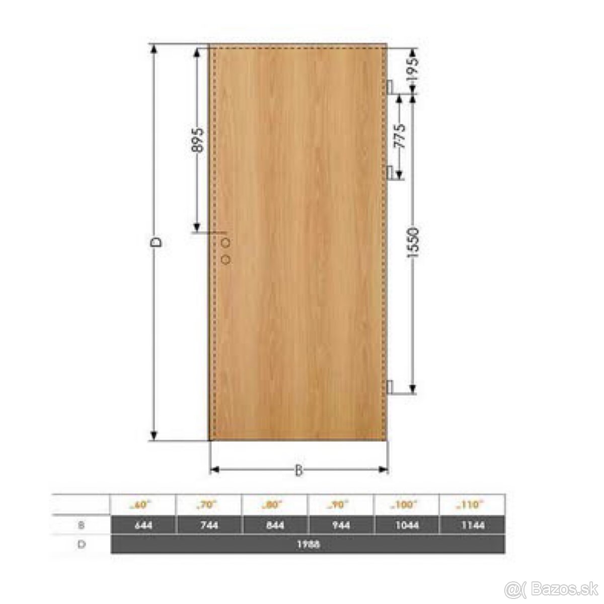 Interierové dvere Tamparo 2 - ľavé 60 - 3