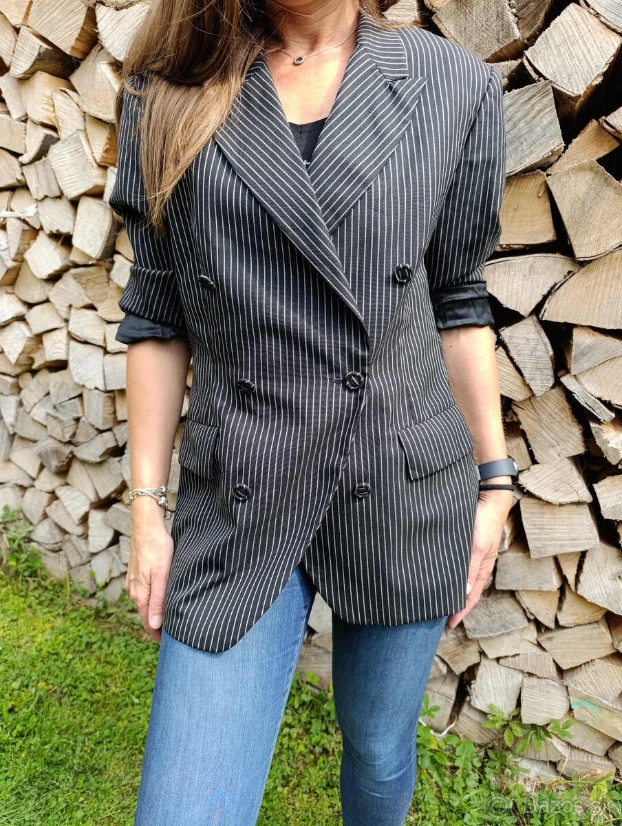 Dámske vlnene sako Sisley ...veľ. L - 3