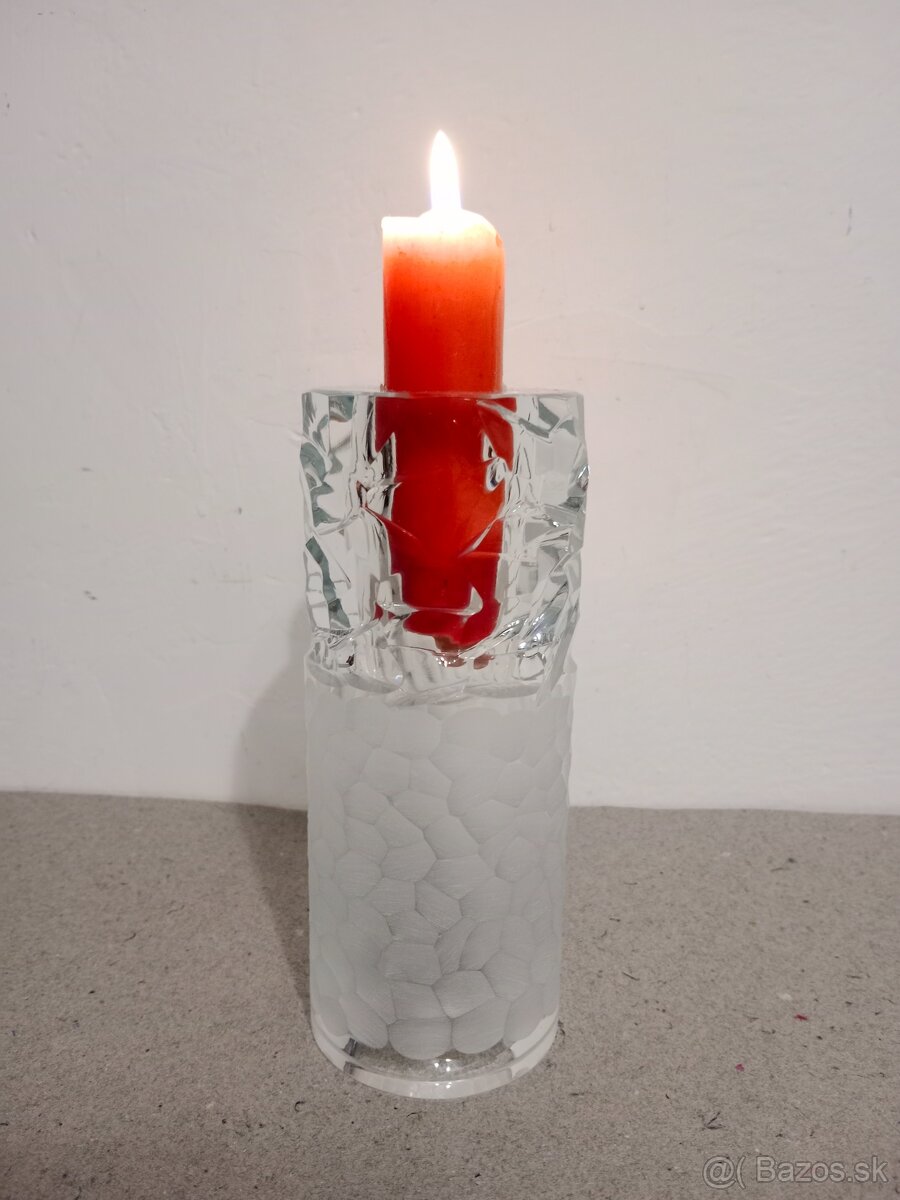 Křišťál broušený, vázička, svíčka - 3