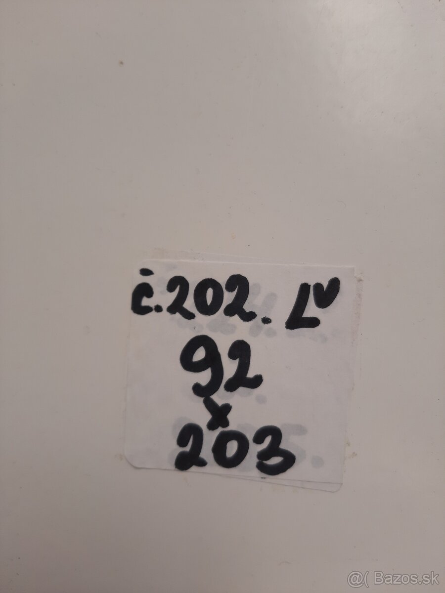 Plastové dvere Č. 202. Ľ - 3