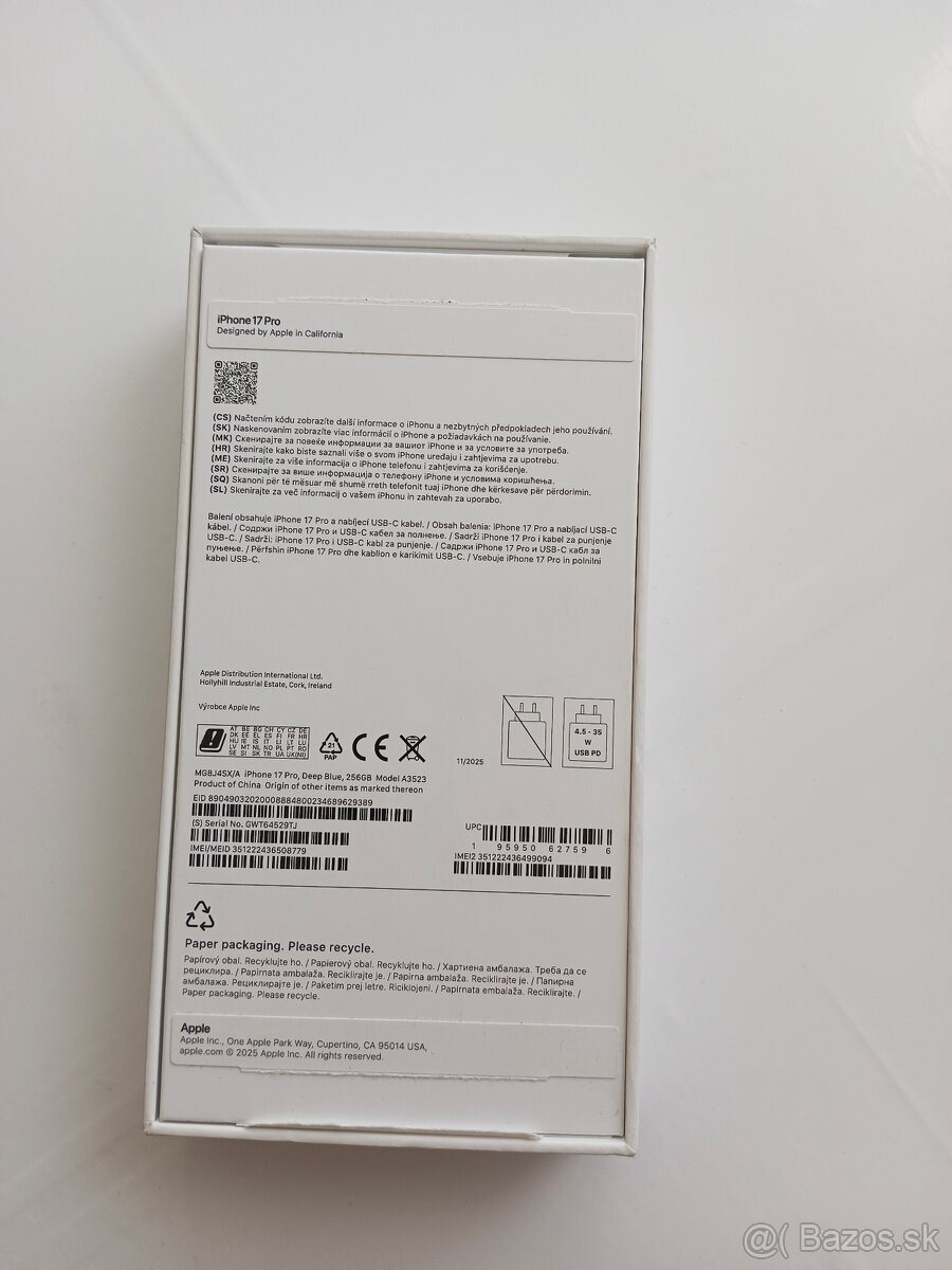 Apple iPhone 17 pro krabička - 3