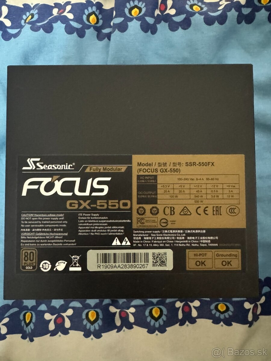 Seasonic FOCUS GX-550 (550W) – 80 PLUS Gold, Plne modulár - 3