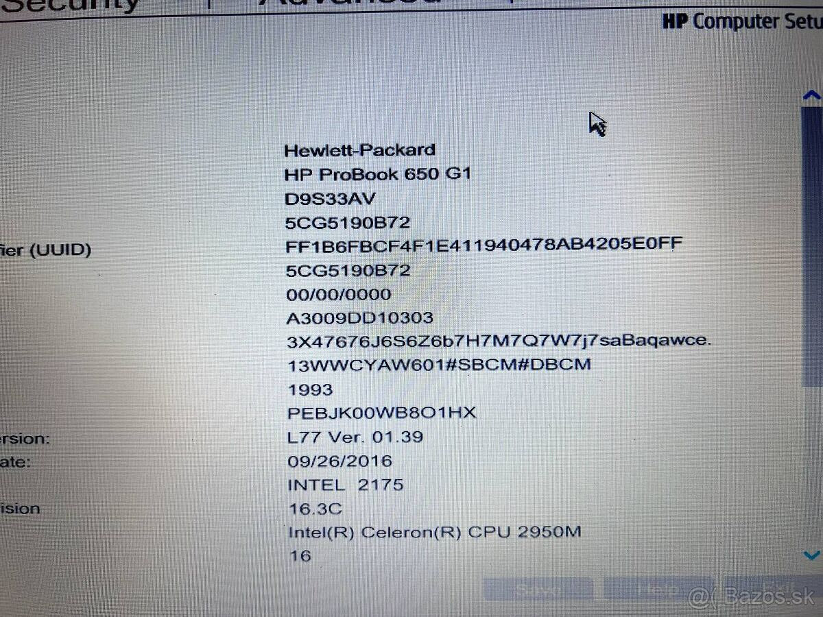 Predám funkčnú použitú matičnú dosku do notebooku HP 650 G1. - 3