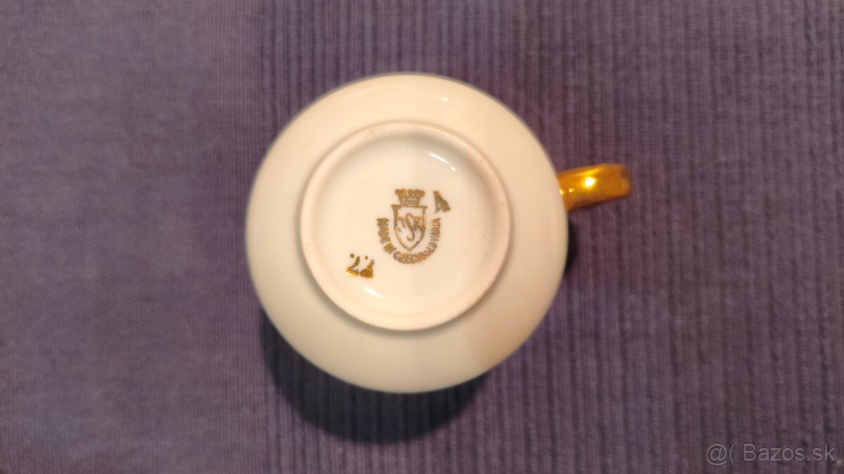 Starožitné porcelánové šálky a podšálky JSK Stružná - 3