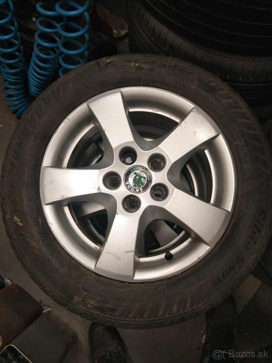 Alu 5 x 100 R 14 + zimné pneu. - 3