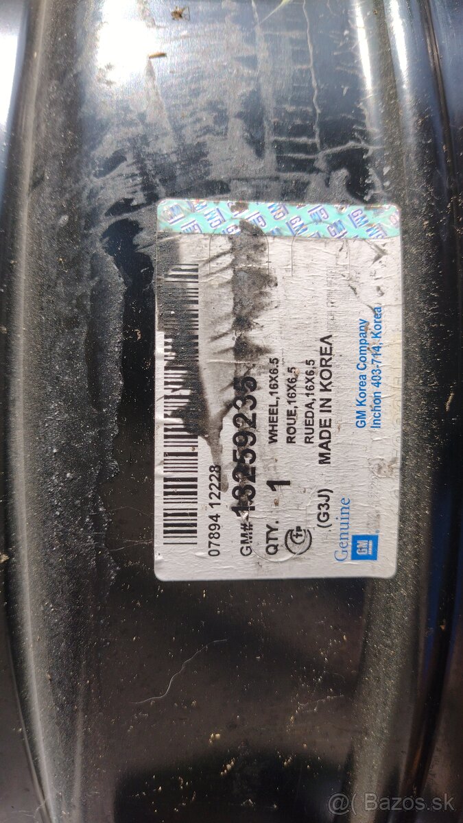 Predám plechový disk 5x105 R16 ako nový - 3