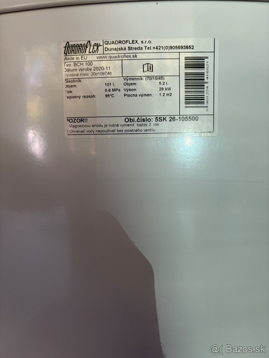 Nepriamoohrievany bojler Quadroflex BCH 100-101 - 3