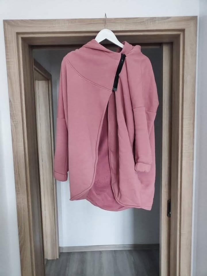 pletené šaty, mikina, hnedý cardigan, kabelka - 3