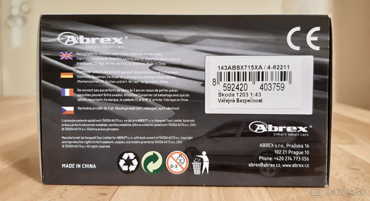 Abrex 1:43 Škoda 1203 Veřejná Bezpečnost 1.edice - 3
