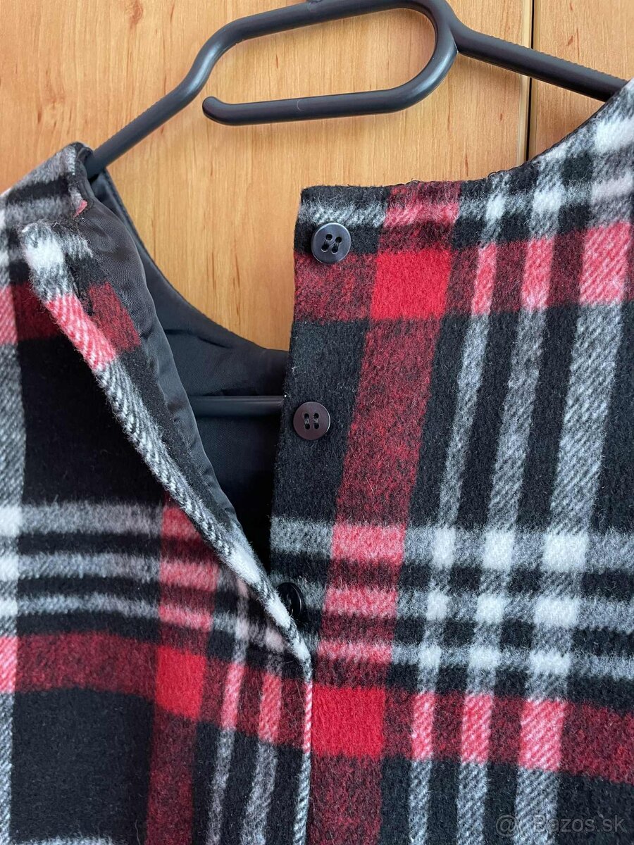 kárované šaty so zipsami vpredu v.122 - 3
