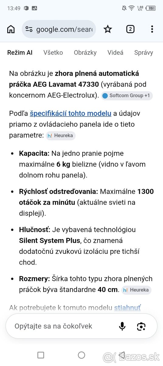 Práčka AEG - 3