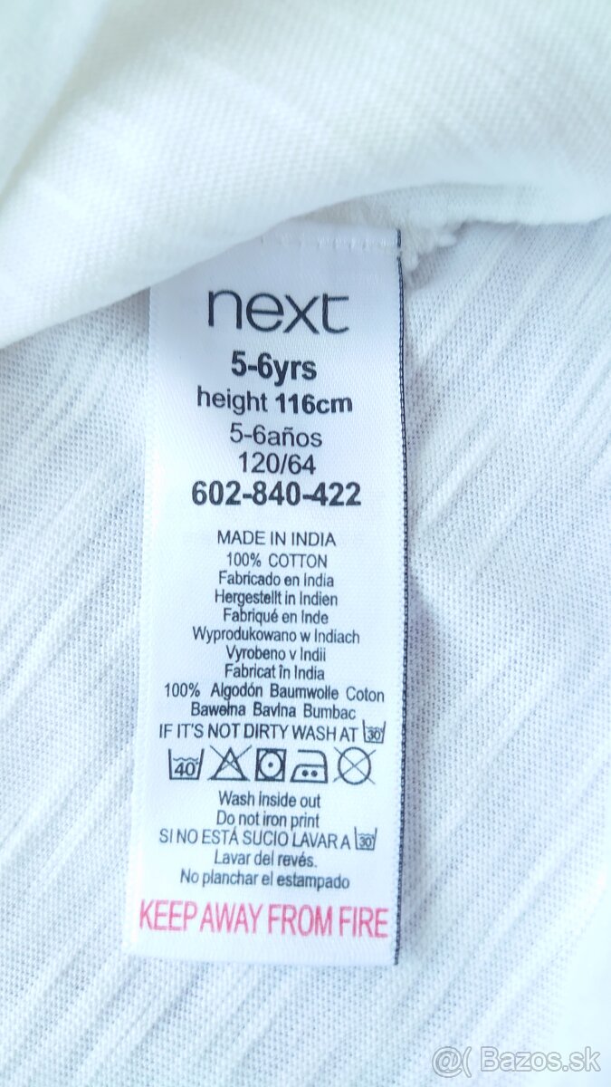 Next nádherné volánikové biele tričko s dlhým rukávom - 3