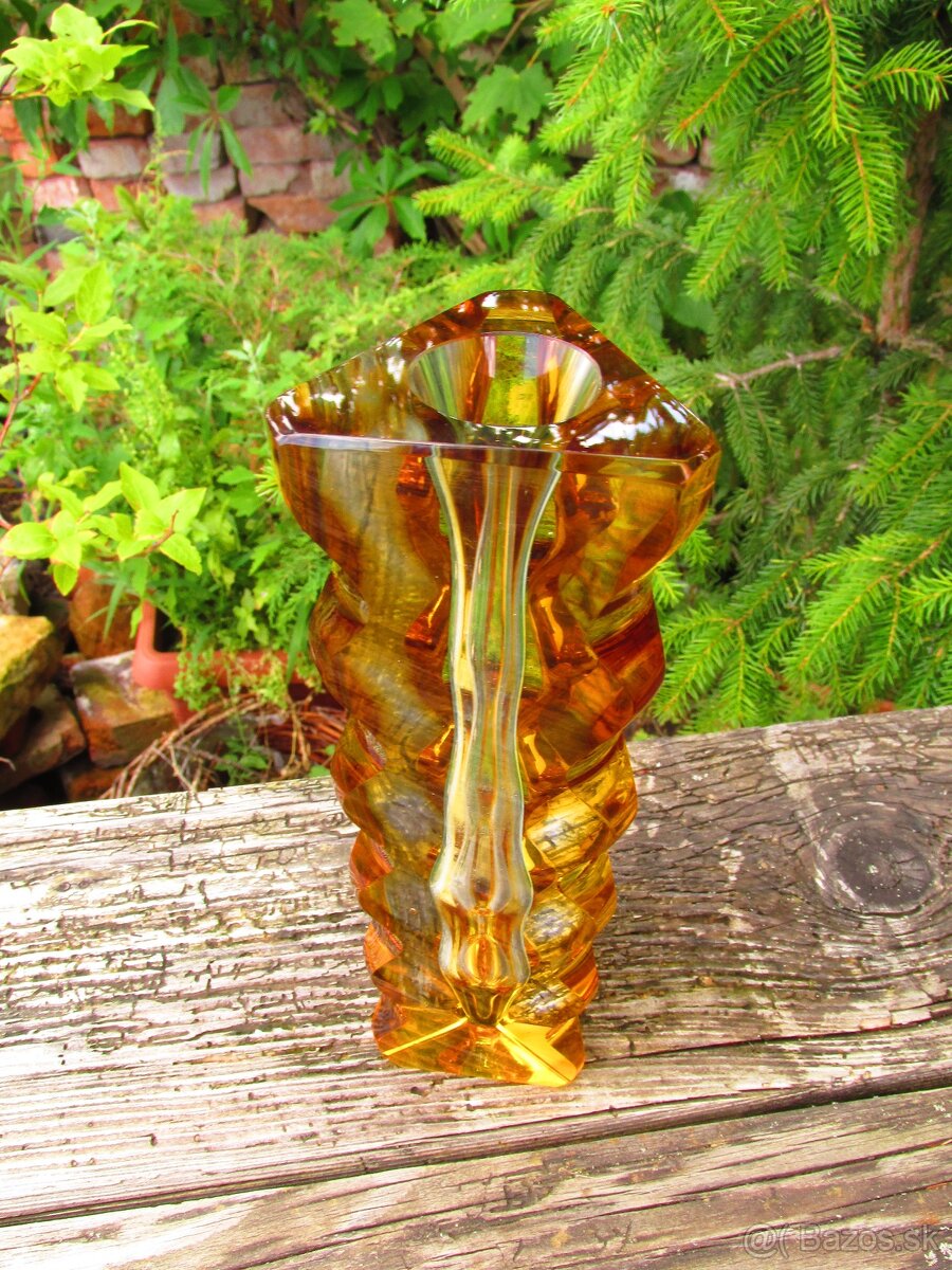 Stará zberateľská sklenená váza - Oldrich Lipský - 3