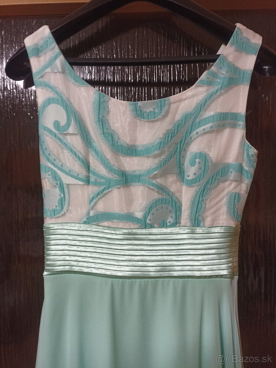 Dámske zelené spoločenské šaty - 3