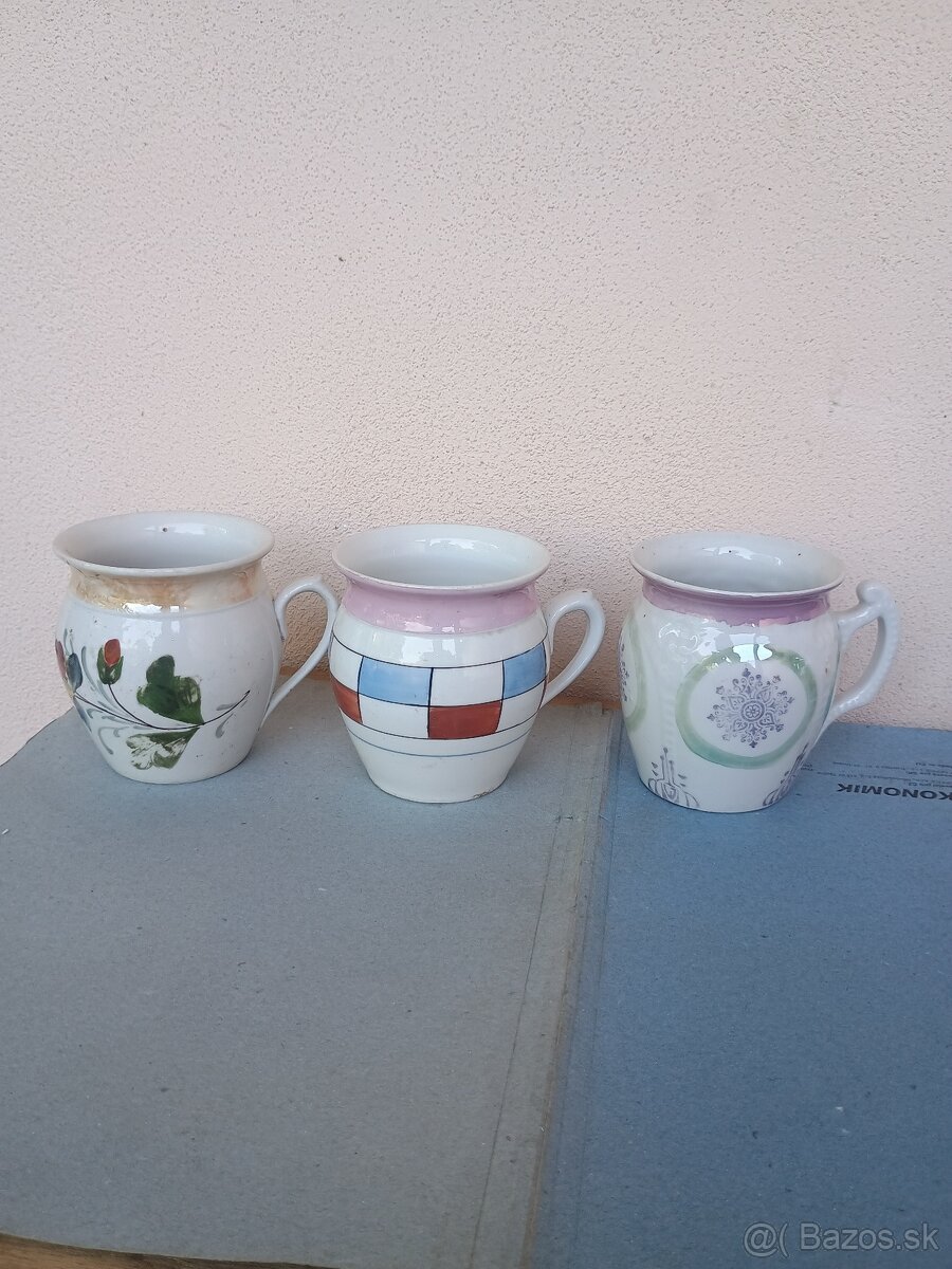 Starožitné šálky a porcelanový kalamár - 3