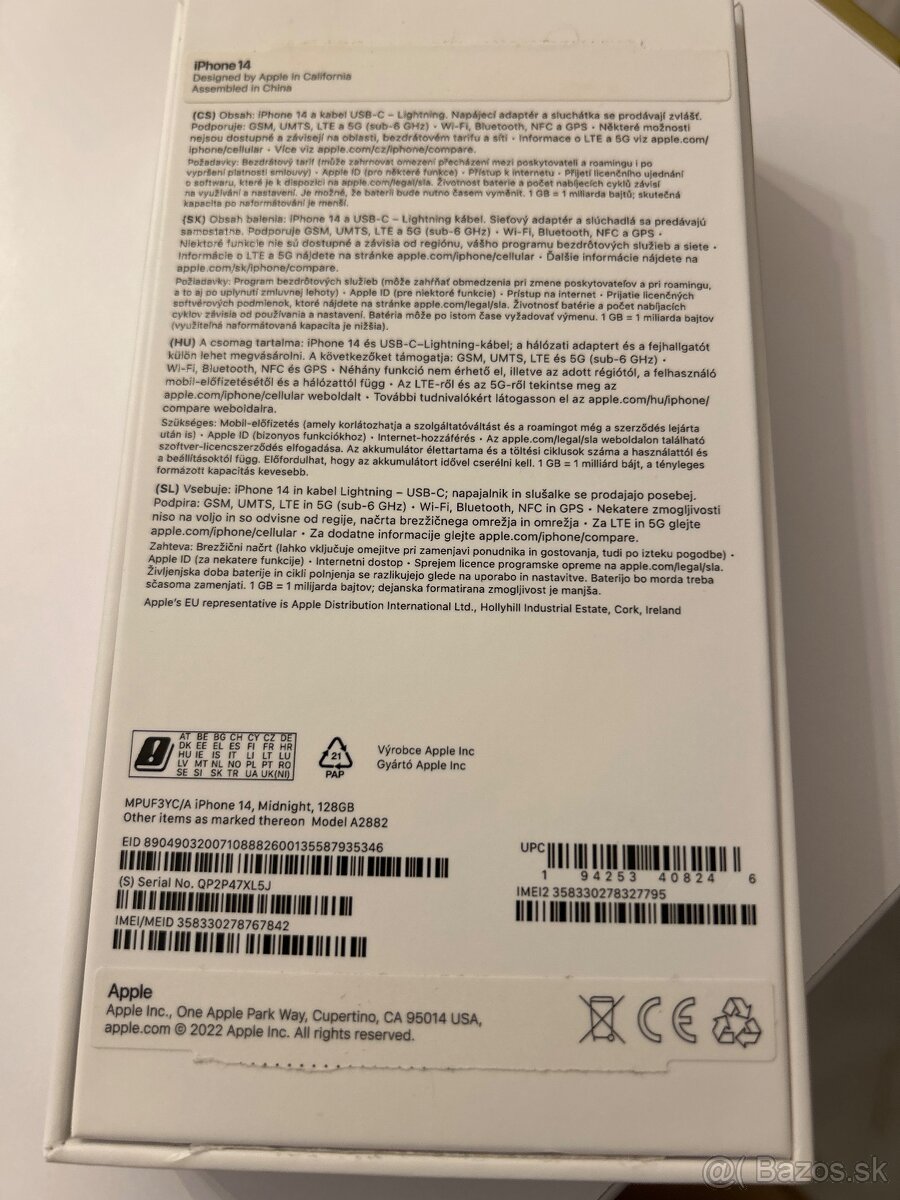 Predám IPhone 14, Midnight 128gb - 3