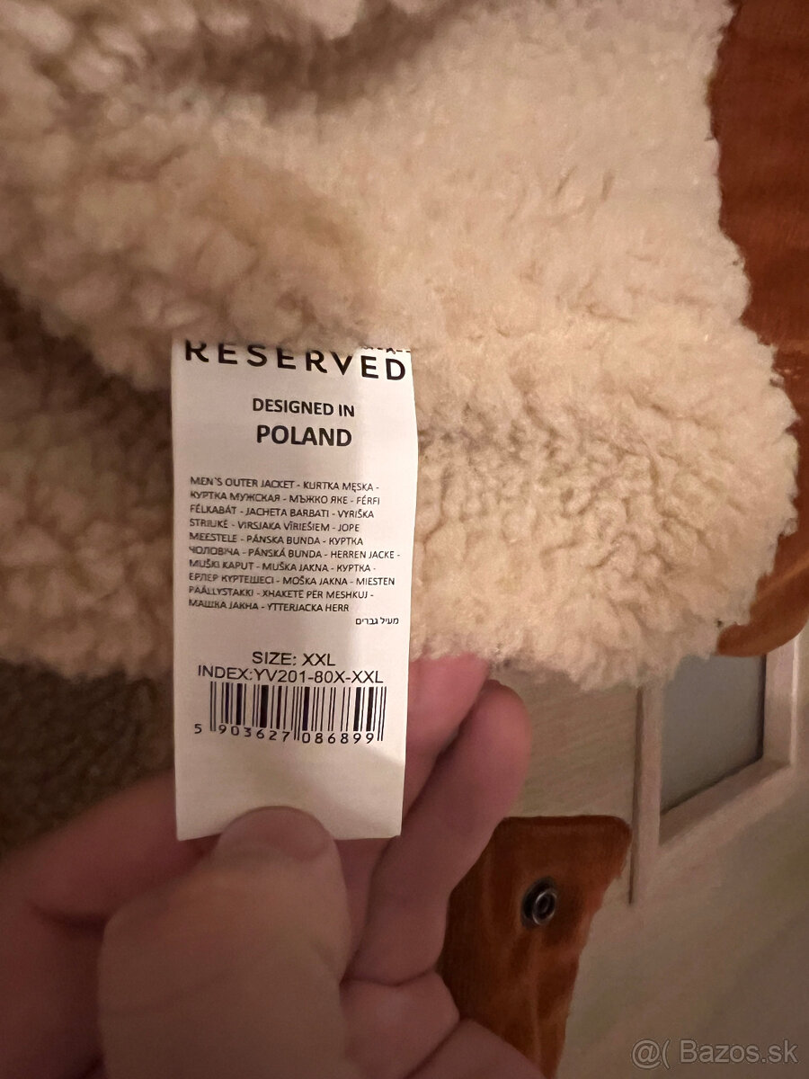 Menčestrová bunda s kožúškom sherpa veľ. XXL - 3