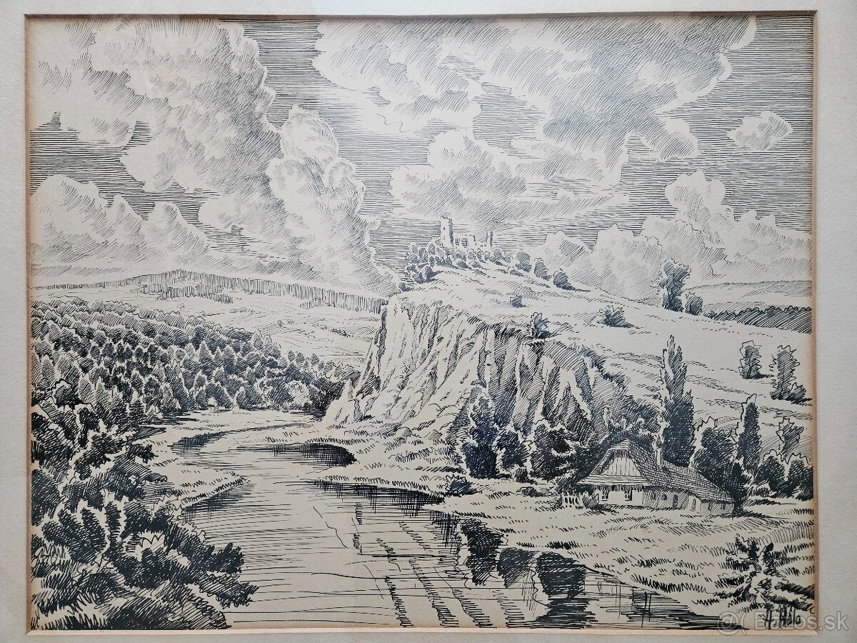 Antonin Hála, kresba tušom - 3