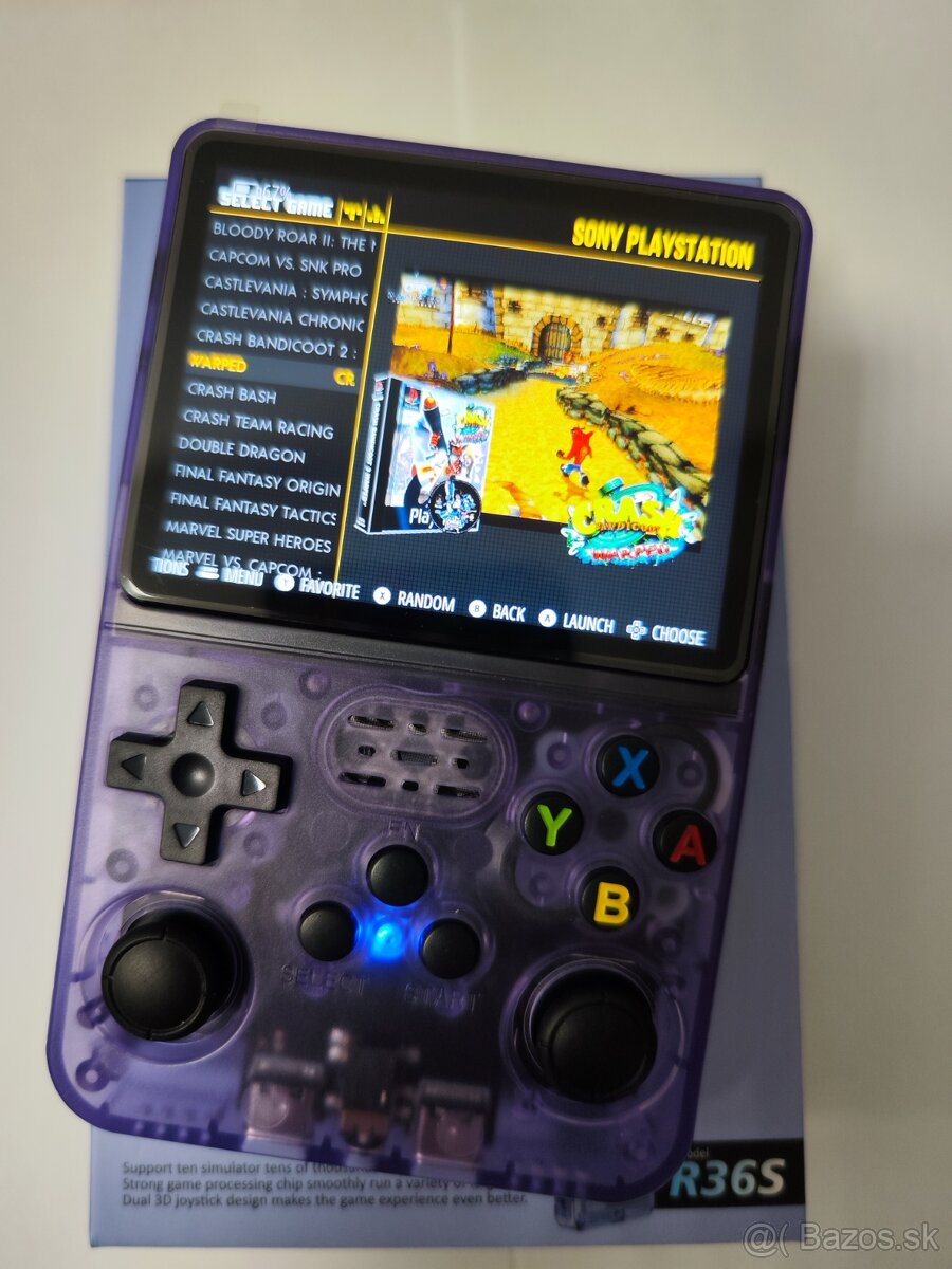 Predám novú purpurovú retro konzolu R36S-128GB. - 3