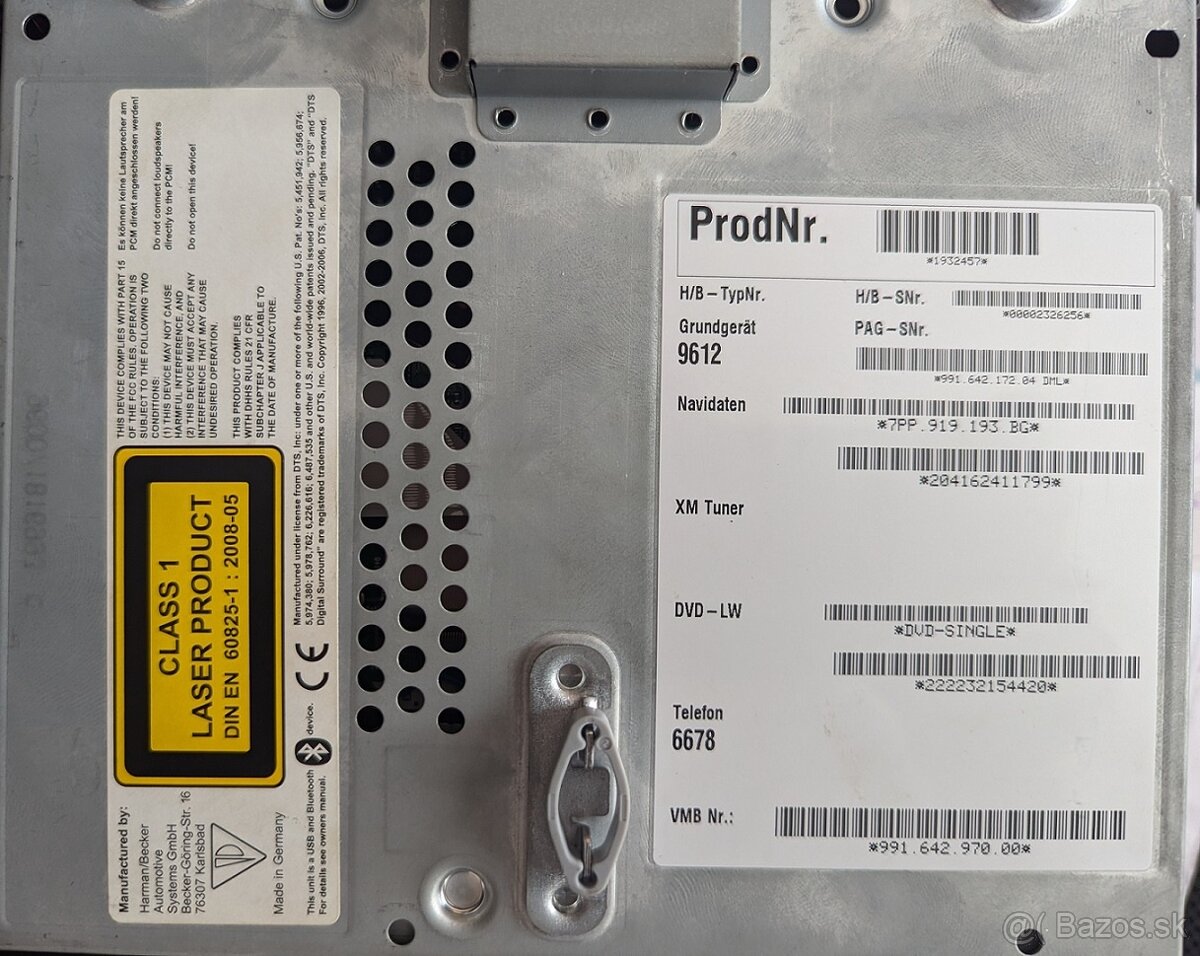 Predám navigáciu Porsche PCM3.1 BE9612 pre 991 Boxter Cayman - 3