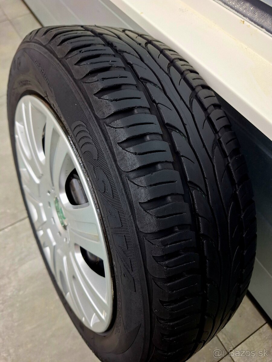 ORIGINÁL LETNÝ KOMPLET PLECHOVÝCH DISKOV ŠKODA 5x100 R15 - 3