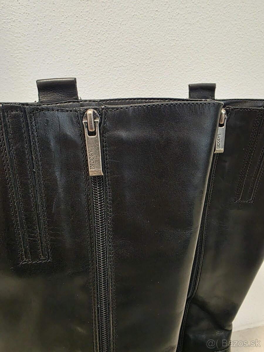 Čierne vysoké čižmy Lasocki - 3